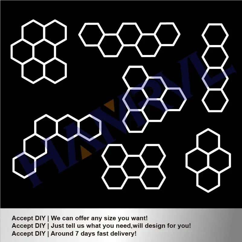 Hexagon Light  Honeycomb Light Led Hexagon White Warm/Natural 3000k 4000k Garage Light Lamp 110V-240V Led Tube Ceiling Workshop