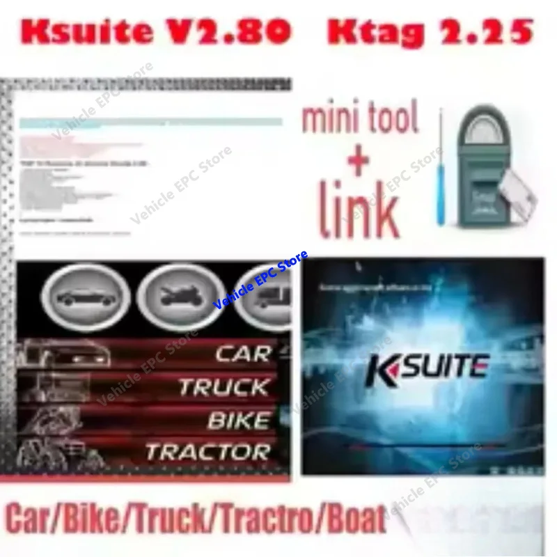 2026 Hot Ksuite 2.80 ECU Programmer Tool for Car Truck Bike Tractor Boat - Fix RSA Error KESS V2 V5.017 Auto Diagnostic Software