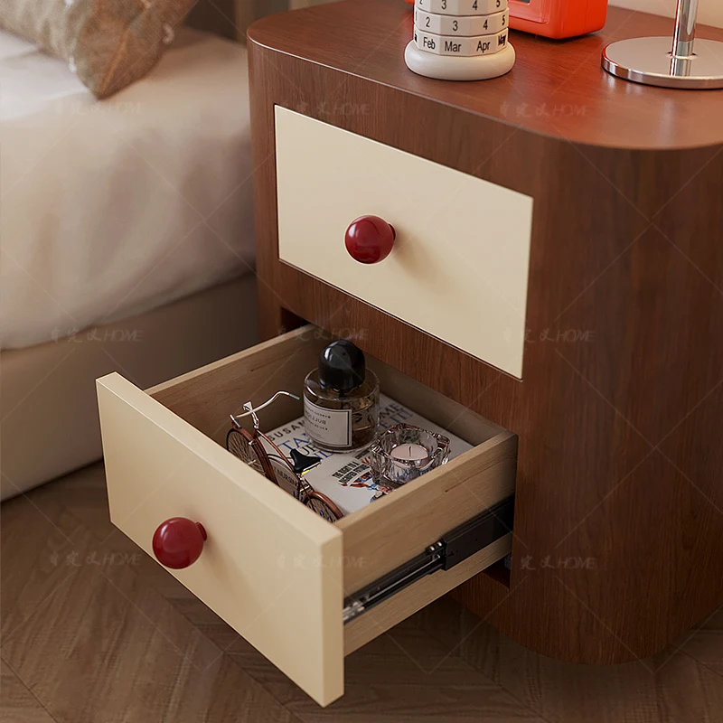 Simpatico comodino coreano camera da letto soggiorno comodino portaoggetti nordico cassetti angolari in legno Mesa De Cabeceira mobili per la casa