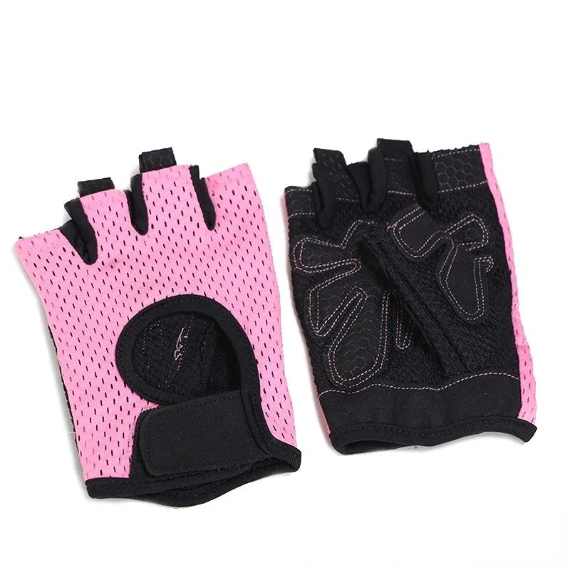 Guantes sin dedos para ciclismo, gimnasio profesional, Fitness, transpirables, antideslizantes, medio dedo, verano, pesca, bicicleta femenina