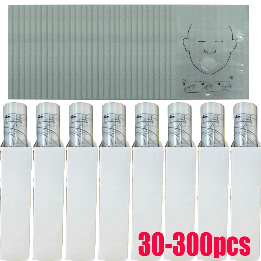 

30-300PCS Portable Disposable CPR Training Breathing Mask First Aid Resuscitator Face Shield Roll Rescue Kit for Emergency Use