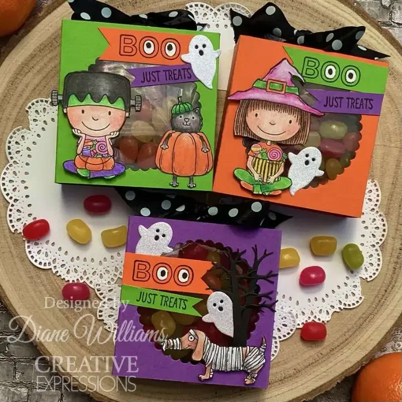 Fashionable Halloween Trick Or Treat Metal Cut Dies and Stamps for DIY Scrapbooking Photo Album Embossing Decorative Paper Cards