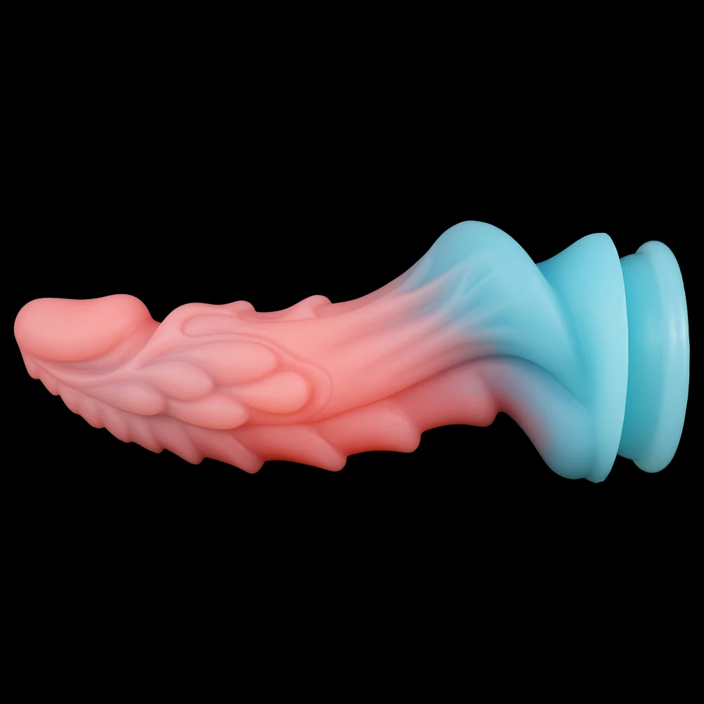 Glow in The Dark Silicone Dildo Anal Plug Suction Cup Realistic Textured G Spot Stimulator Adult Sex Toy Couple - view 4