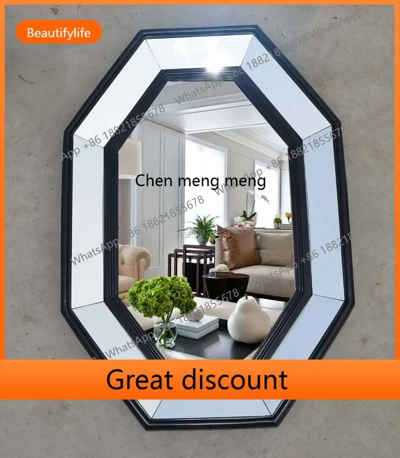 6239 European-style gold special-shaped washstand mirror American wall-mounted bathroom mirror decorative mirror
