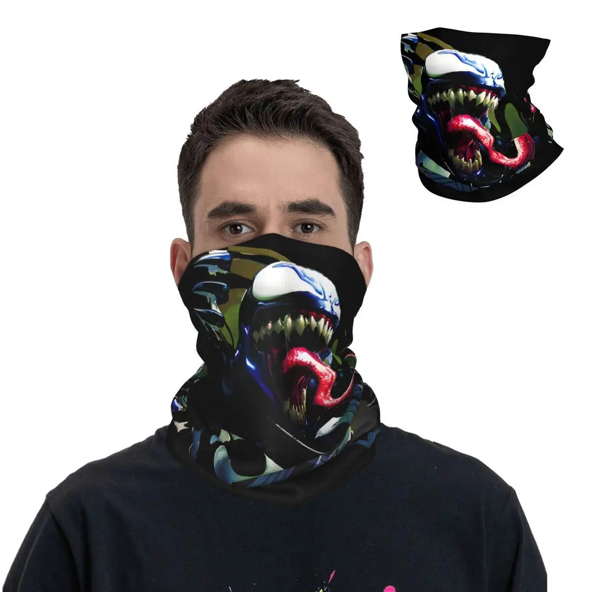 Inside Marvel Venom The Last Dance Bandana Neck Cover Printed Motorcycle Motocross Wrap Scarf Balaclava Unisex Adult Breathable