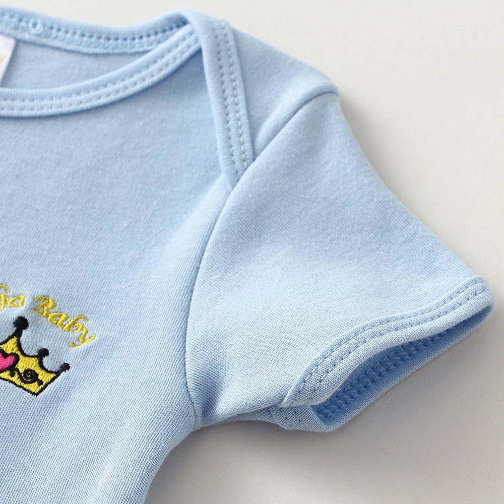 3 قطع طفلة رومبير الصيف قصيرة الأكمام الوليد الصبي Playsuit طفلة الملابس مجموعة