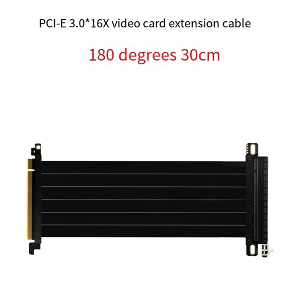 PCI-E 3.0 16X 180 Degree, PCI-E Graphics Card Extension Cable Network Card Adapter, Full Speed and Stability 30 cm