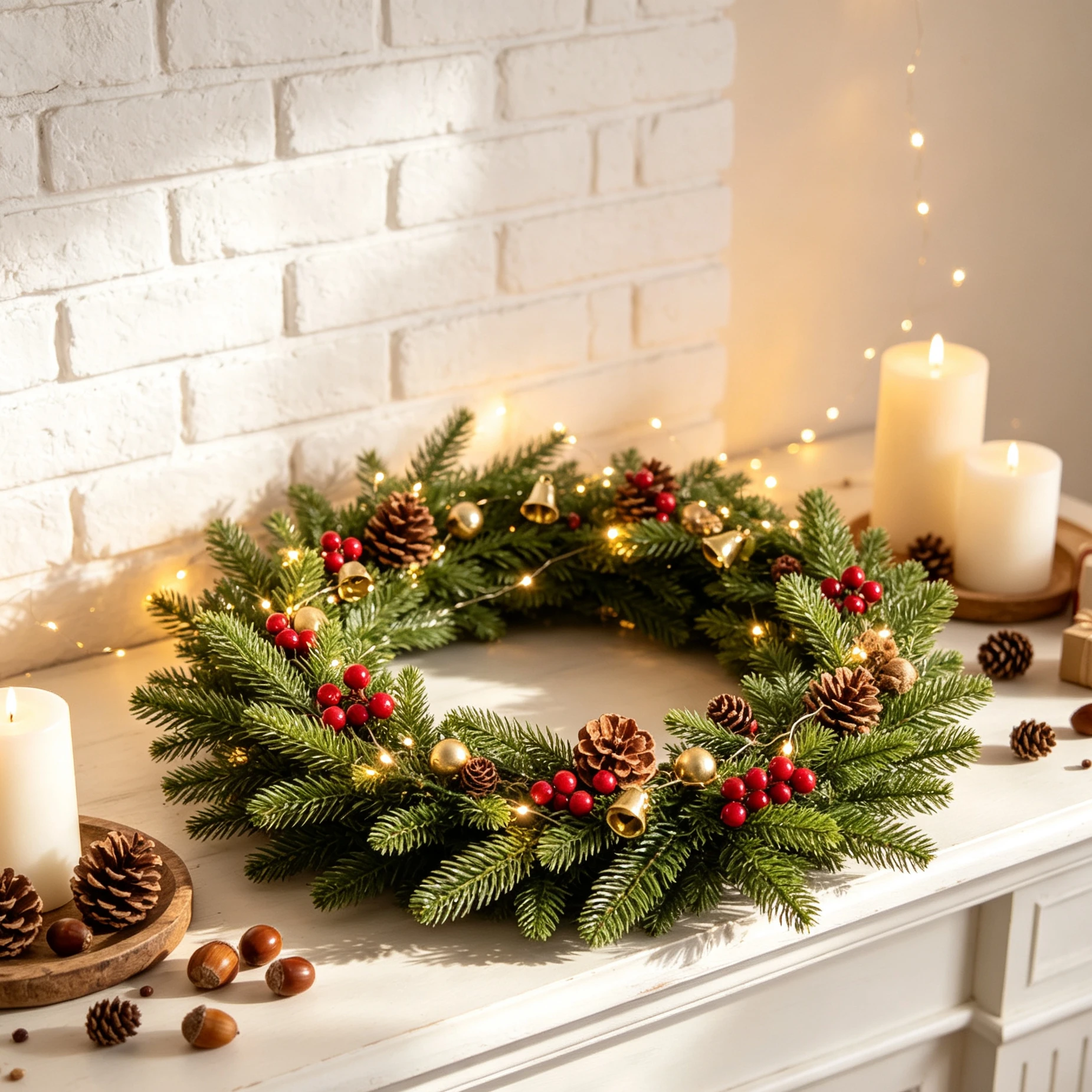 Christmas Tree Artificial - 40/80Pcs plantas artificiales aguja de pino