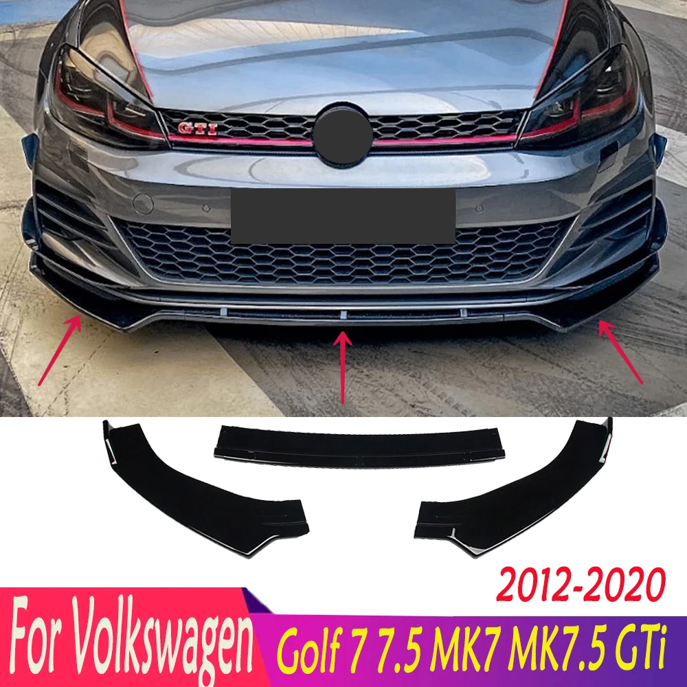 

For Volkswagen 2012-2020 Golf 7 7.5 MK7 MK7.5 GTI GTD R R-Line Front Bumper Splitter Lip Diffuser Spoiler Guard Body Kit