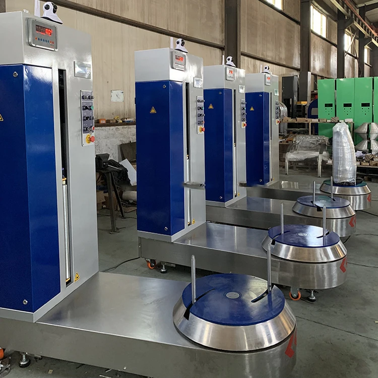 Airport baggage stretch film packaging machine