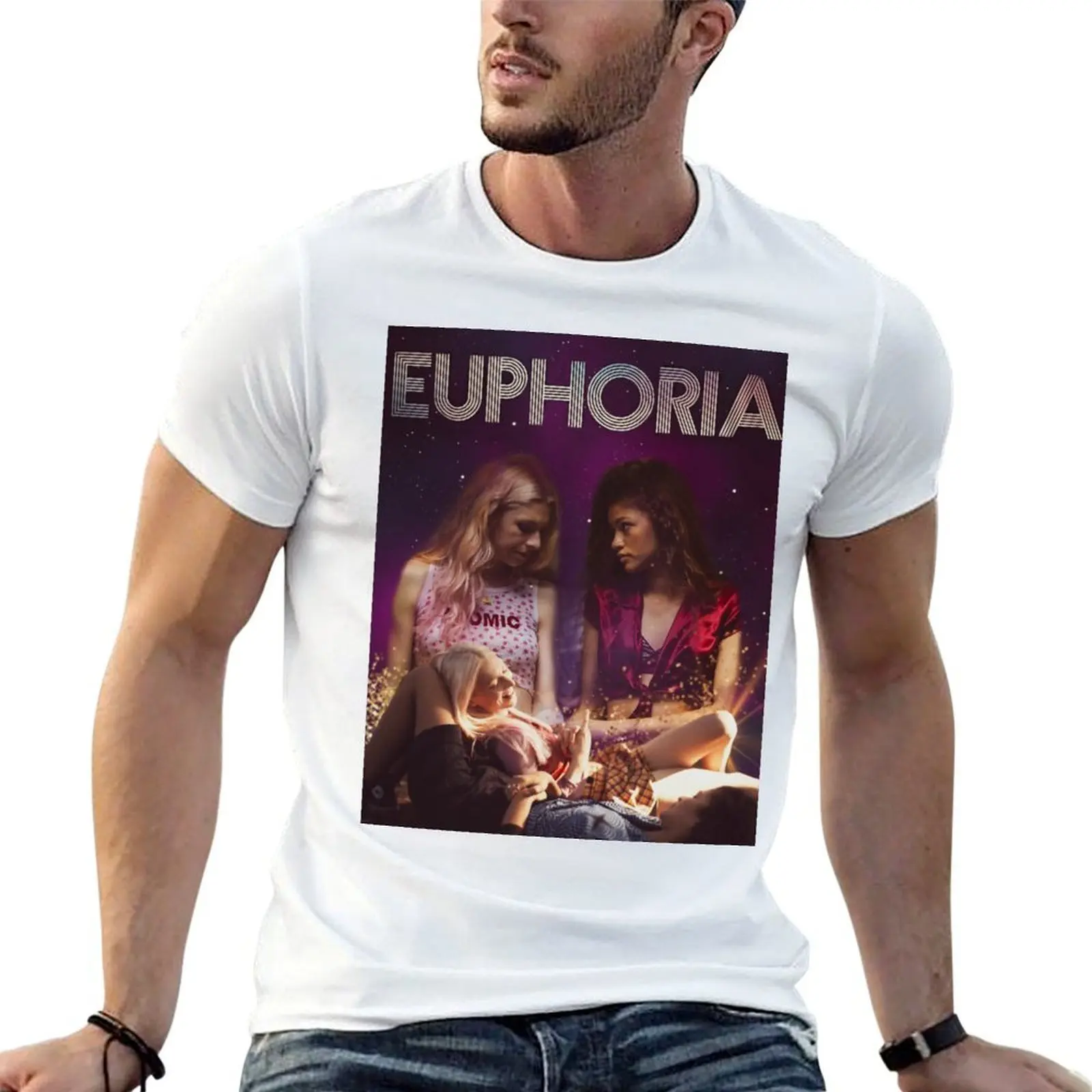 T-shirt Euphoria pour homme, t-shirt de luxe 100% coton, marque de luxe, t-shirts drôles, humoristique, humoristique et pincant