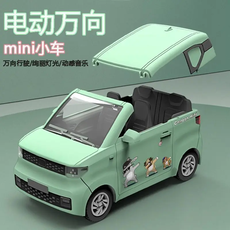 

1:18 мини-модель автомобиля, электрический универсальный прогулочный мультяшный автомобиль, игрушечное освещение, музыкальная электрическая игрушка, декоративные детские подарки на день рождения