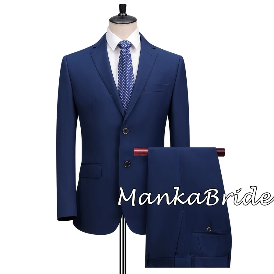 Classic 2pcs Blazer Pants Groom/Groomsmen Suits Single Breasted Formal Business Party Office Suit for Men