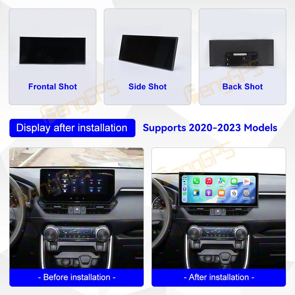 15.8 Inch Android 15 CarPlay Car Radio For Toyota RAV4 2020-2023 Touch Screen Multimedia Player GPS Navigation Head Unit DSP