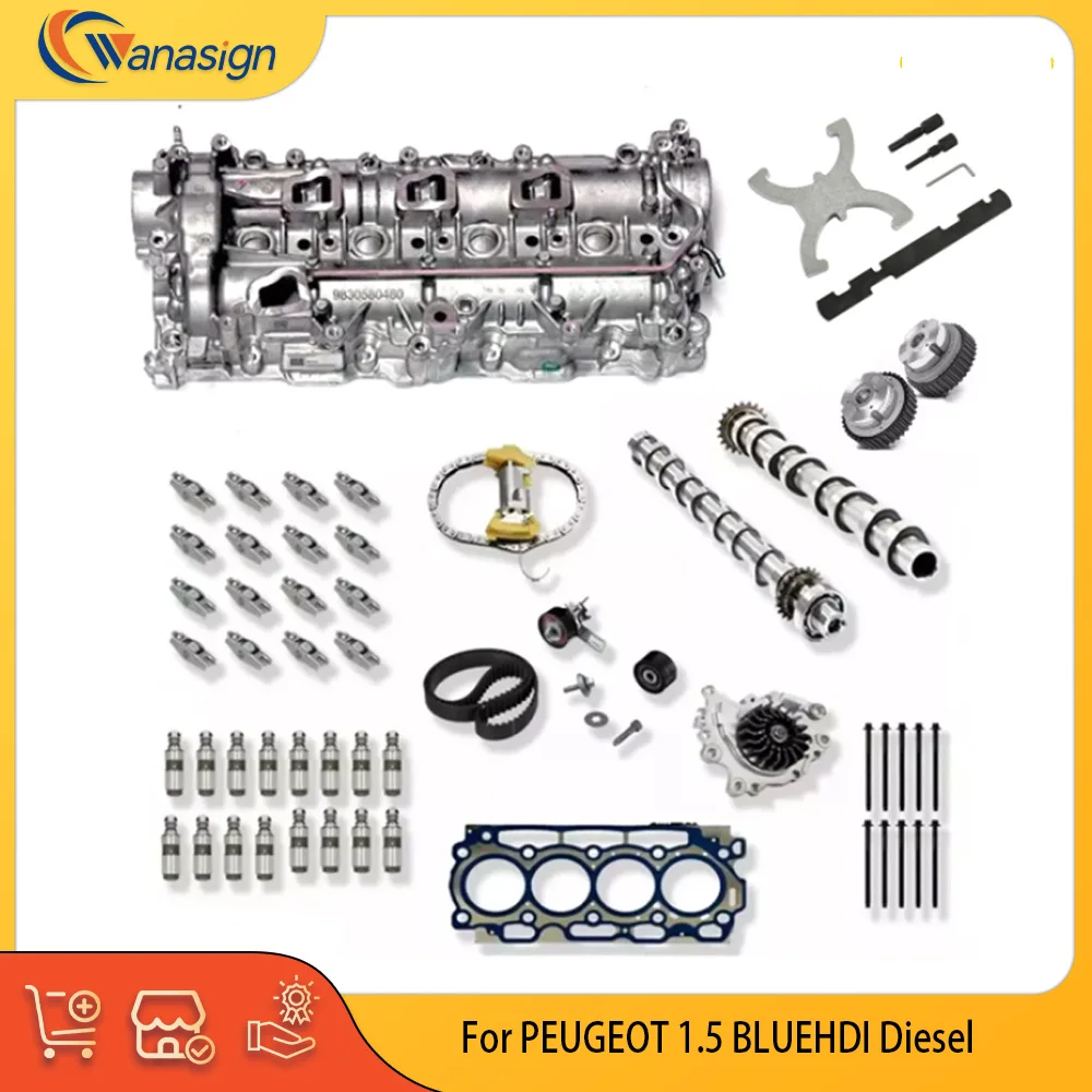Engine Part CAMSHAFT CARRIER Lifter Rocker Arm Timing Chain Kit Fit 1.5 L L4 Diesel For Ford PEUGEOT 1.5L BLUEHDI DV5 9825013780