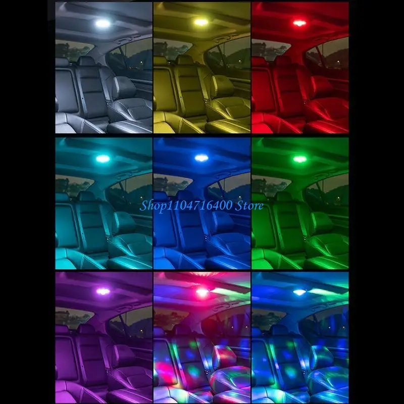 

y1gd LED Lamp Car Sound Control Light USB Car Lights Decoration