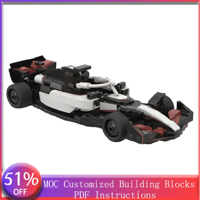 

311 PCS Speed King Haas Team VF-25 MOC Customize Modular Building Block Kids Technology Simple Creative DIY Assembly Toy Gift