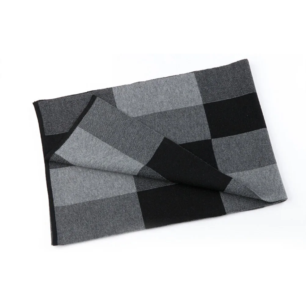 

Thickened Warm Scarf Neck Warmer Men Cashmere Fashion Mens Winter Scarves Cold Knit