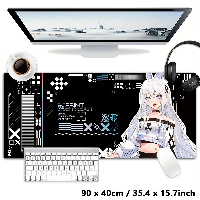 

XXL Large Anime Mouse Pad Japanese Girls New Keyboard Mat Gamer Soft Office Carpet Table Mats Desktop Long Mouse Pad