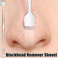 1pcs Double-ended Blackhead Remover Shovel Stainless Steel Nose Blackhead Removing Facial Acne Black Dot Pore Cleaning Skin Tool