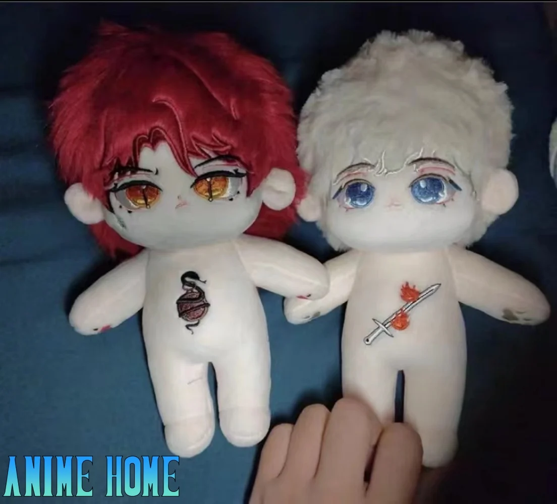 20cm Plushie Good Omens Aziraphale Crowley Angle Demon Doll Toy Body Stuffed Plush Cosplay Original Kids Gift W