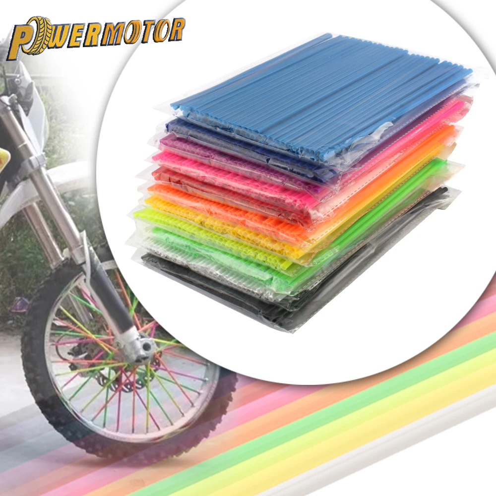 Universal 72-teilige Motorrad-Radspeichenschutzfolien für KTM Honda Yamaha Kawasaki Suzuki Motocross Fahrrad Dirt Bike Enduro