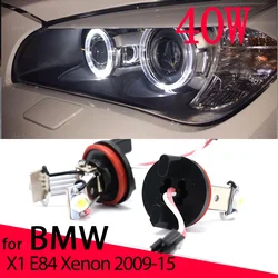 Bright 40W H8 White Angel Eyes  Ring LED Headlight Bulbs White for BMW X1 E84 Xenon Headlight 2009-2015