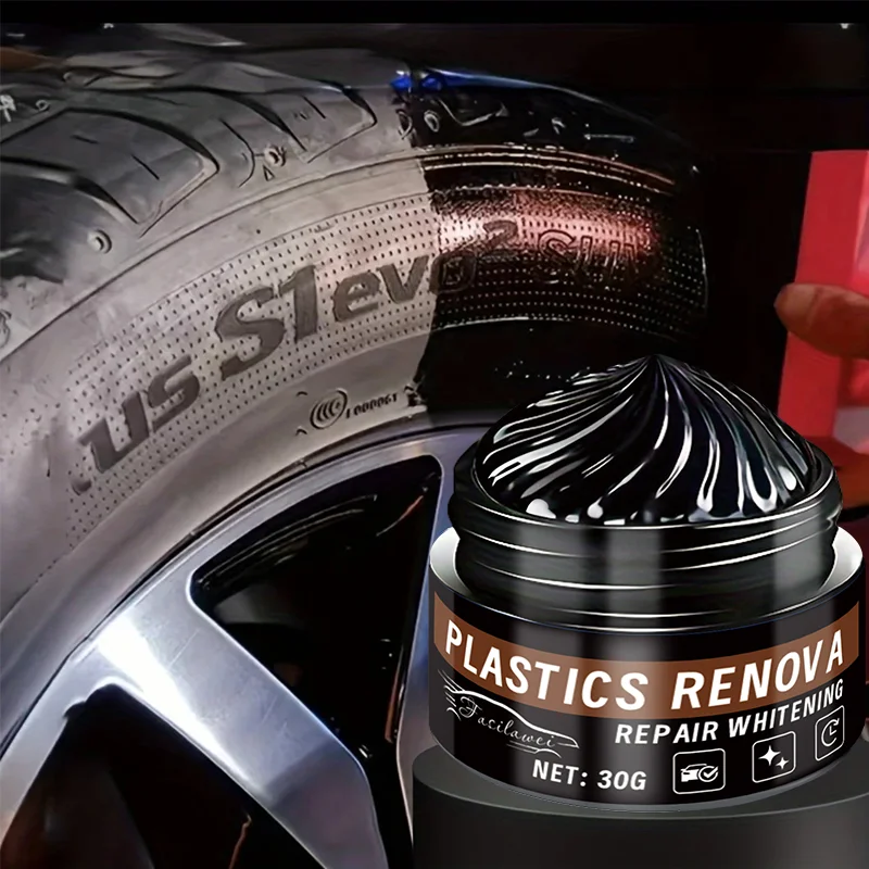 Tire Blackening Coating Wax - Hydrating Luster and Protection, Anti-Aging Tire Care Coating with Sponge Applicator