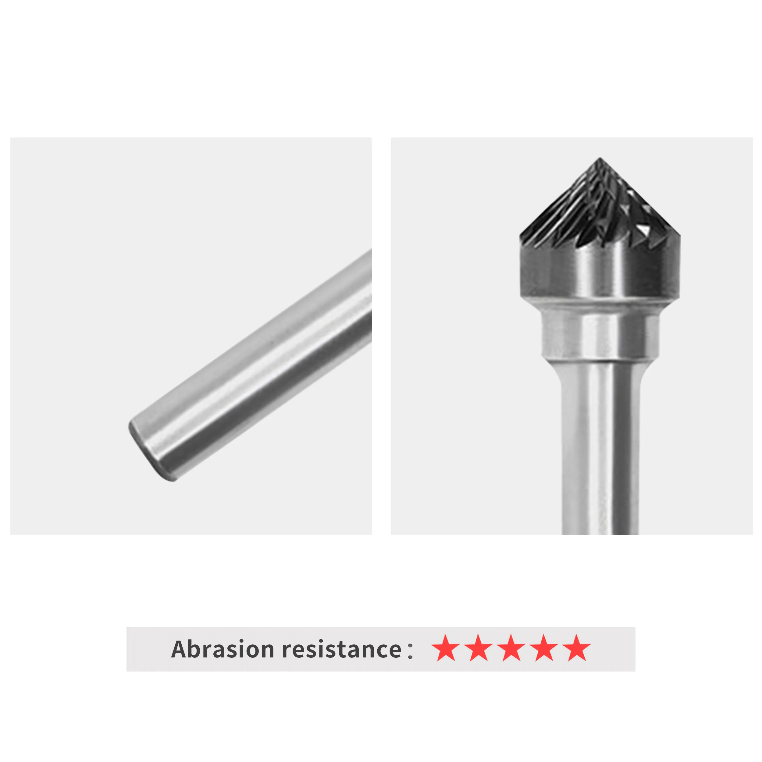 Imagem -03 - Tungsten Aço Arquivo Rotativo 90 ° Cônico Milímetros Shank Metal Moagem Cabeça Carbide Rotary Burr Carving Fresa k Kx0603 1608m06