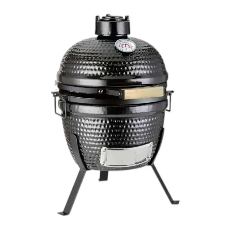 Easy Clean Ceramic Coating BBQ Grill - Non Stick, Heat Retention, User-Friendly Design & Foldable for Outdoor Picnic Cooking