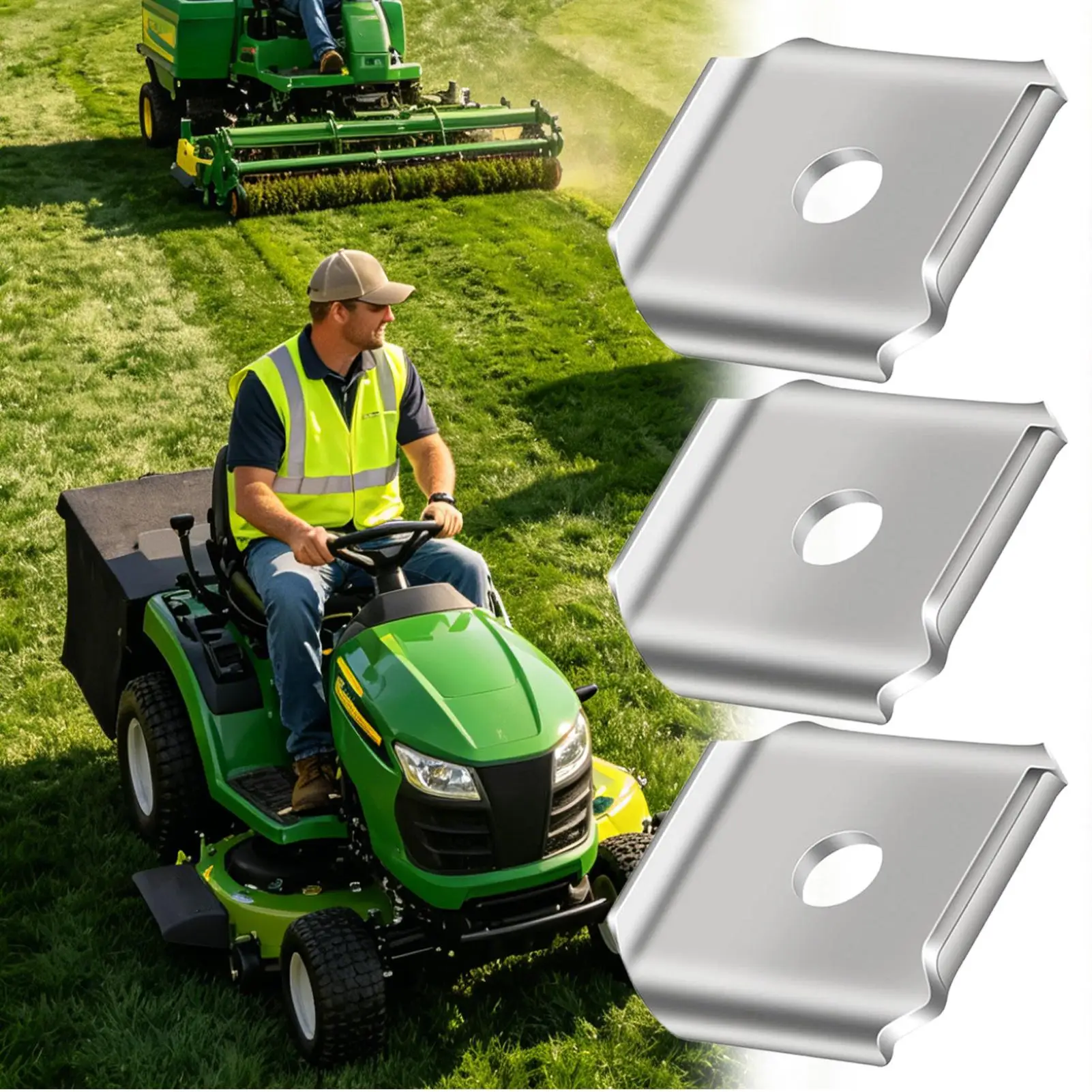 Lawnmower Accessory 3 Pieces Stainless Steel Mower Part For Gardens Lawns Paving Stones Sidewalk Joints Driveways Yard