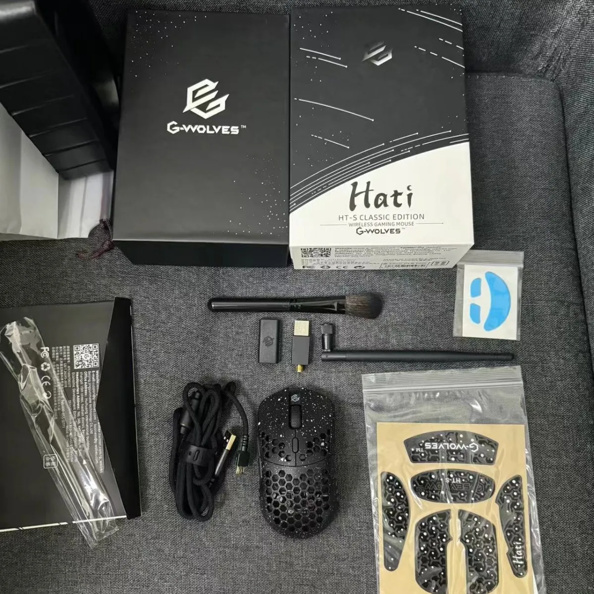 G‑Wolves Hati HT‑S Classic Edition Wireless Gaming Mouse Ultra Lightweight Honeycomb Hollow Shell 40g Programmable 16000DPI Gami