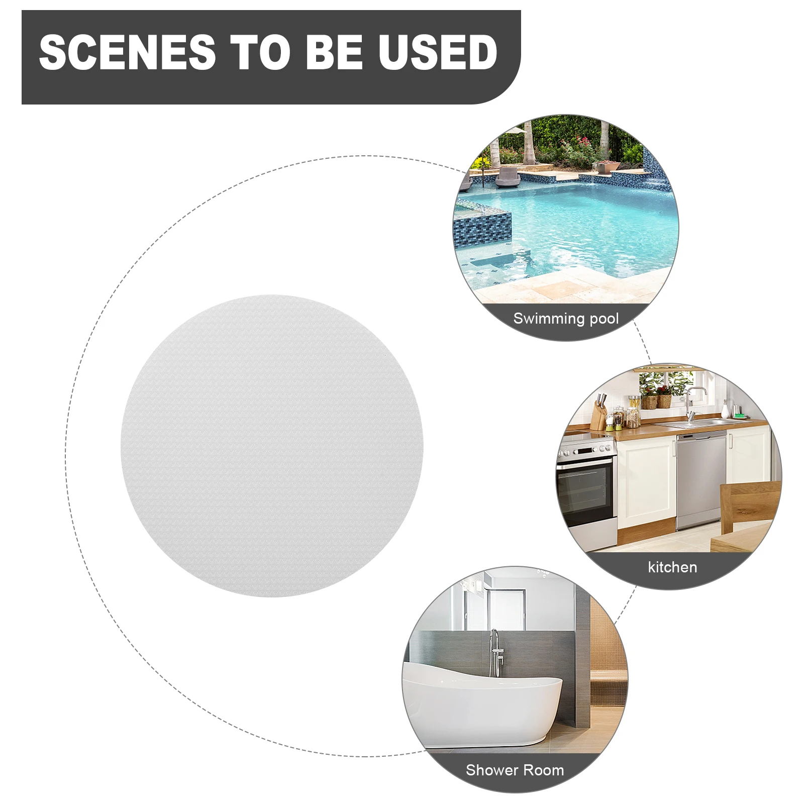 

10pcs Anti Skid Stickers Non Slip Bath Flowers Child Mats Bathroom Pool Stairs Ladder Balcony Corridor Doorway PEVA Material