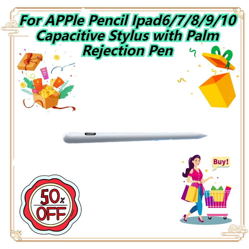 

Емкостный стилус для APPle Pencil Ipad6/7/8/9/10 с ручкой для поднятия ладони