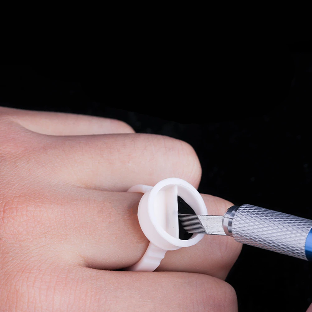 

100 pcs Silicone Pigment Ring Eyelash Makeup Tool Container Eyebrow Tattooing Cup Disposable Ink Cups for Tattoo Artists