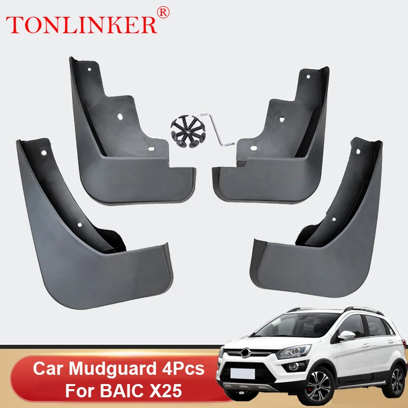 

TONLINKER Car Mudguard For BAIC X25 2017 2018 2019 Front Rear Mud Flaps Mudguards Splash Guards Fender Mudflaps 4Pcs Accessories