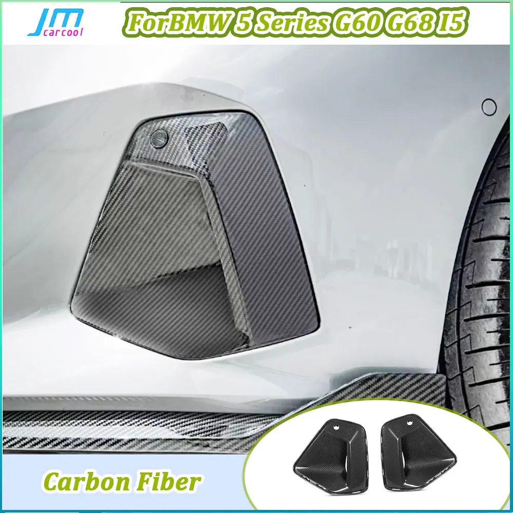 

Настоящее сухое углеродное волокно, переднее боковое крыло автомобиля, накладка на вентиляционное отверстие для BMW 5 серии G60 G68 I5 2024 + FRP, передние накладки на воздушное отверстие, комплекты кузова