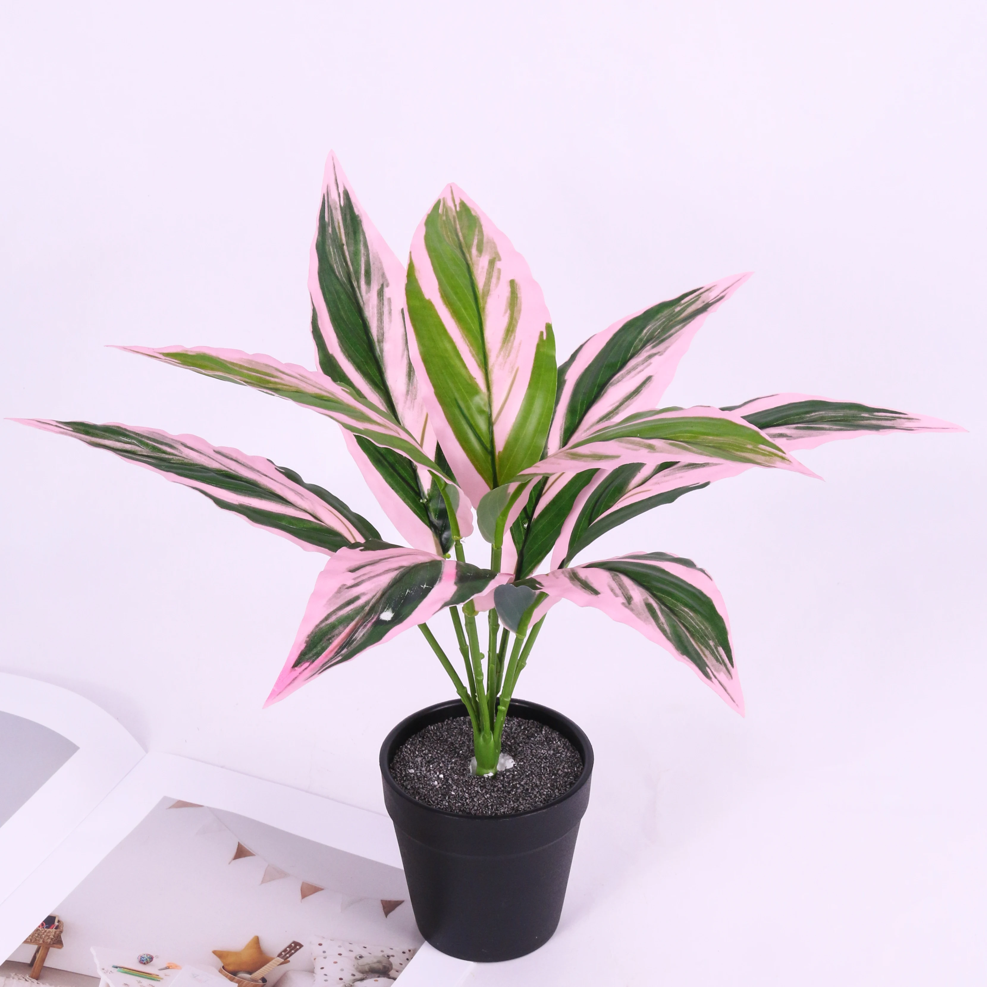 

Flower Arrangement Large Artificial Cycas Plants Handmade Realistic Brazilian Beauty Tequila Plastic Fake Plants Living Room
