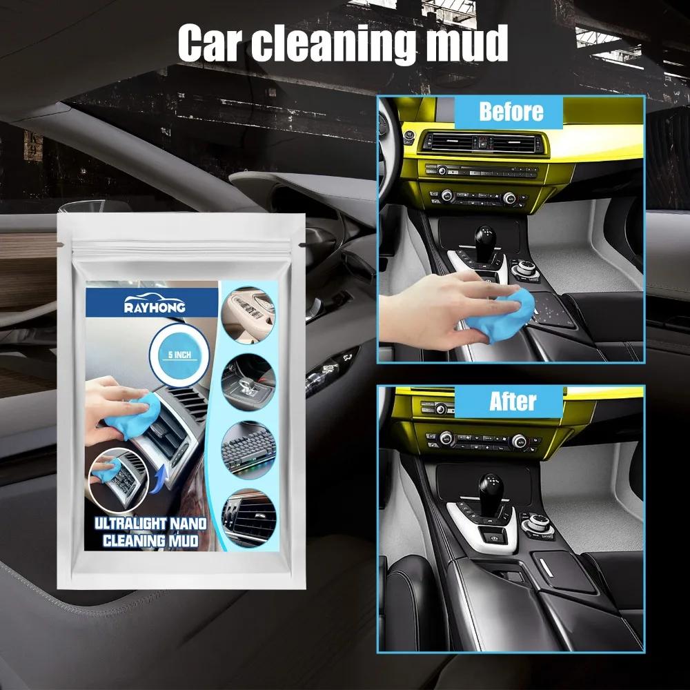 Car Accessories Interior Detail Removal Car Interior Cleaner Cleaning Mud Auto Air Vent Car Cleaning Gel Reusable Dirt Cleaner
