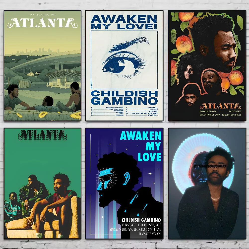 

Donald Glover Awaken My Love Poster HD art sticky wall waterproof home living room bedroom bar aesthetic decoration