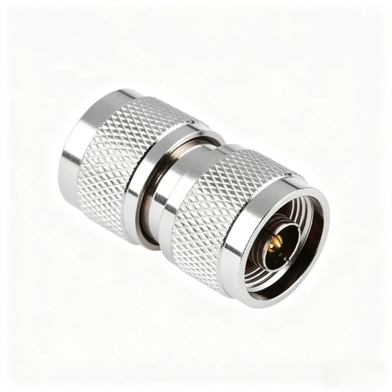 Brass N Male to N Male Adapter N-Type to N-Type RF Coaxial Connector N Plug to N Plug Nickel Plated 50 Ohm