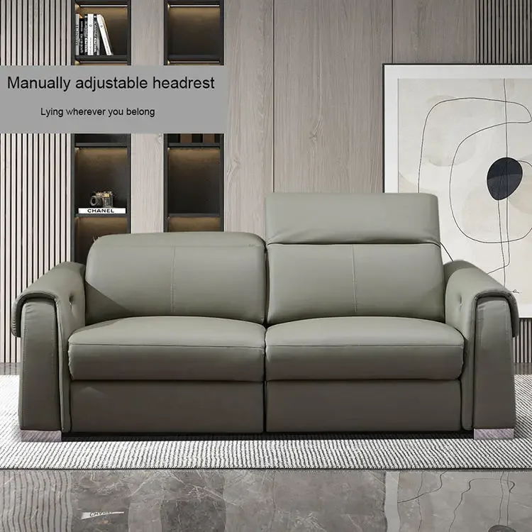 

Furniture Modern 3 2 1 Luxury Design Italy Leather Upholstery Electric Recliner Sofa Set Living Room Furniture With USB Charge