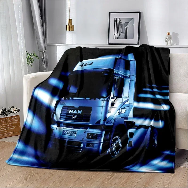 

Мягкое фланнелевое одеяло с принтом логотипа MAN Truck для кровати, дивана, пикника, домашнего декора, спальни, подарок для детей и взрослых
