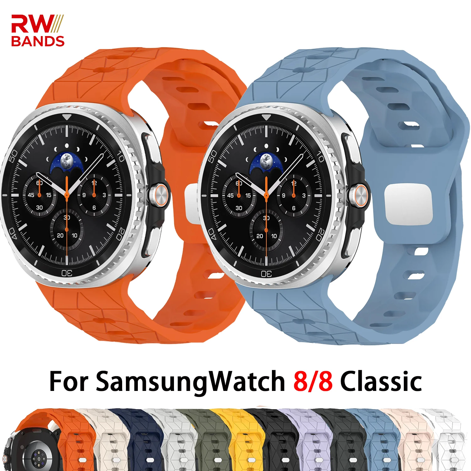 Sport-Silikonarmband für Samsung Galaxy Watch 8, Armband 44 mm, 40 mm, Correa-Armband, Samsung Galaxy Watch 8 Classic 46 mm, Zubehör