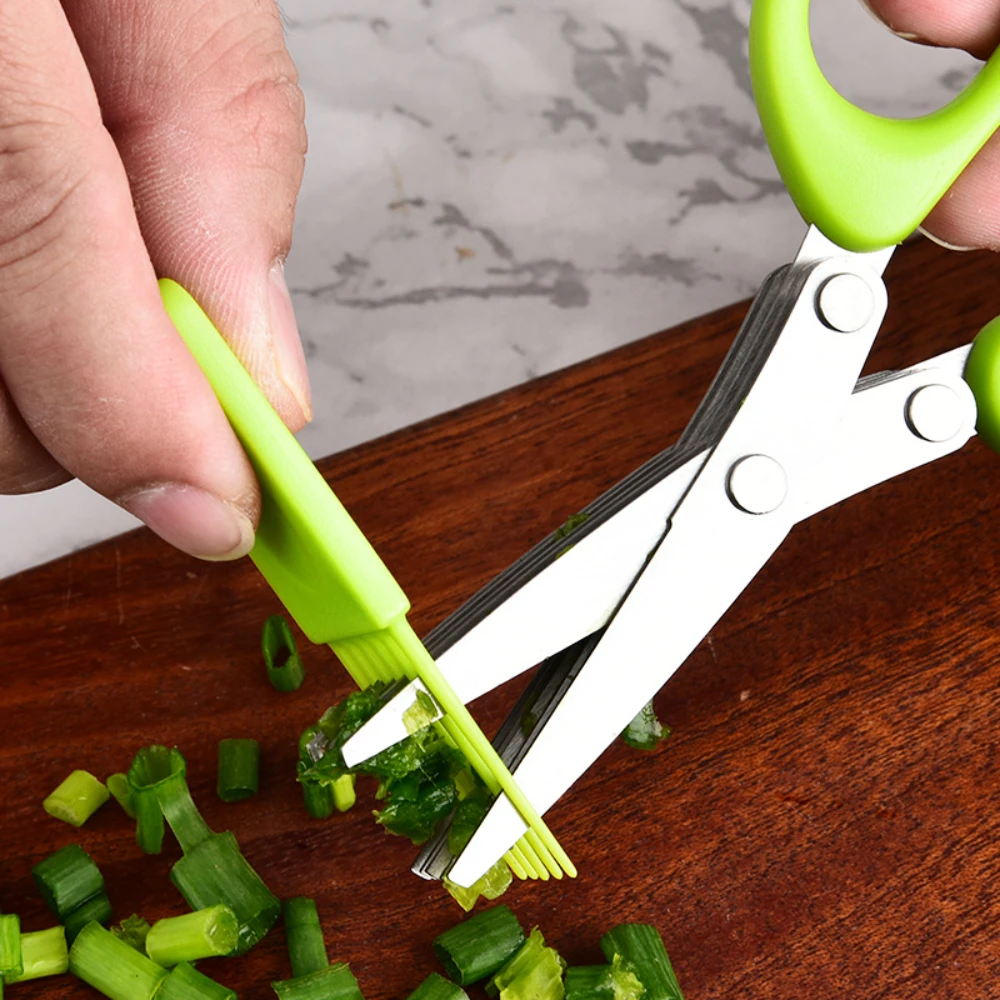 Baby Food Scissors - Kitchen scissors: Stainless steel multi-layer multi-functional