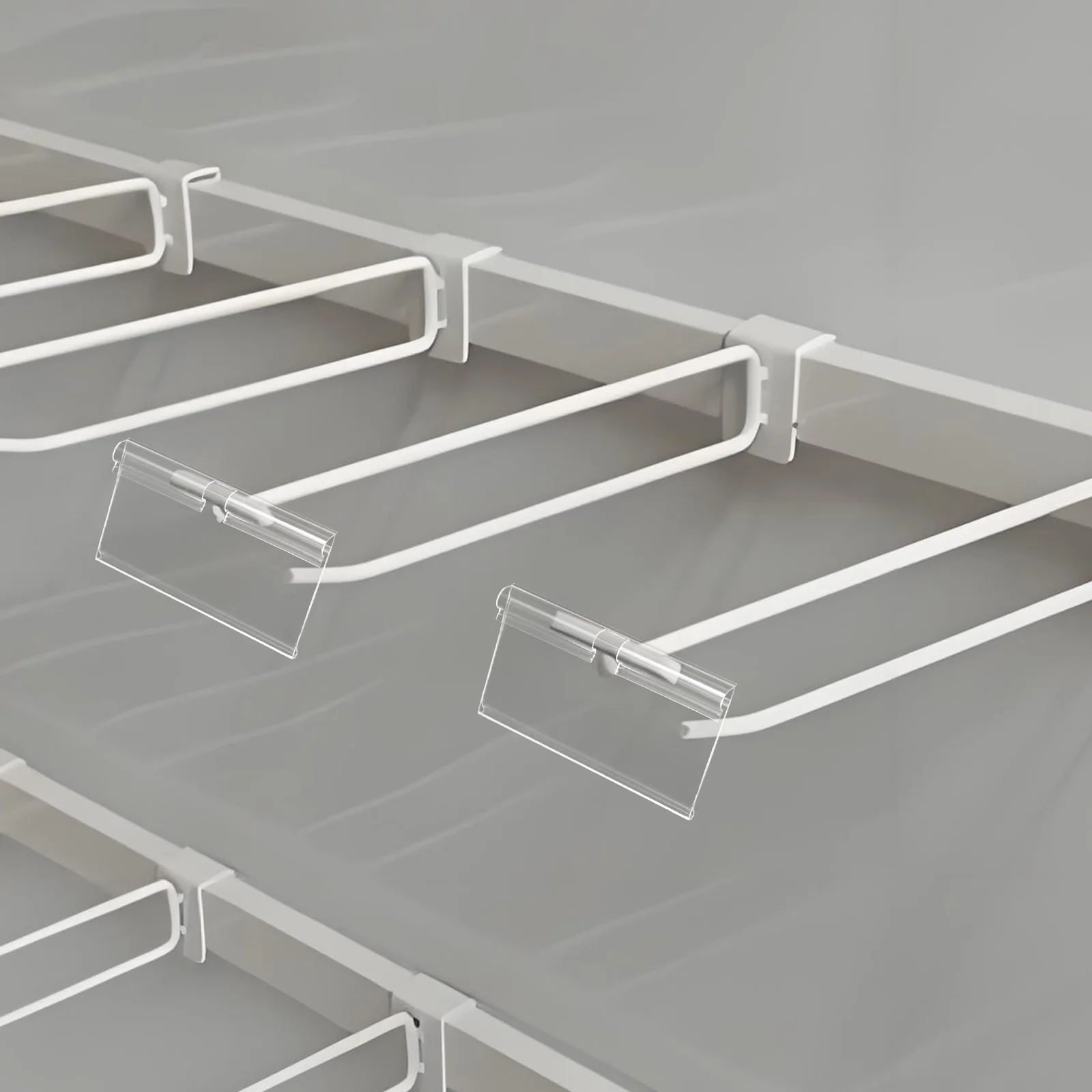 50 قطعة أصحاب التسمية واضحة علامات الأسعار الشفافة لسوبر ماركت الرف عرض الرف متجر البيع بالتجزئة الرف علامة التسمية أصحاب