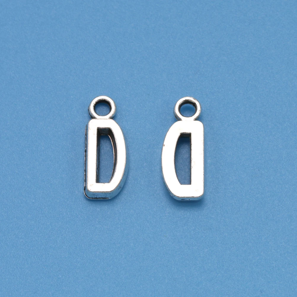 

50 Pcs Engravable Metal Pendant Alphabet Jewelry Vintage Letter Charms for Blind Necklace Diy Craft Making