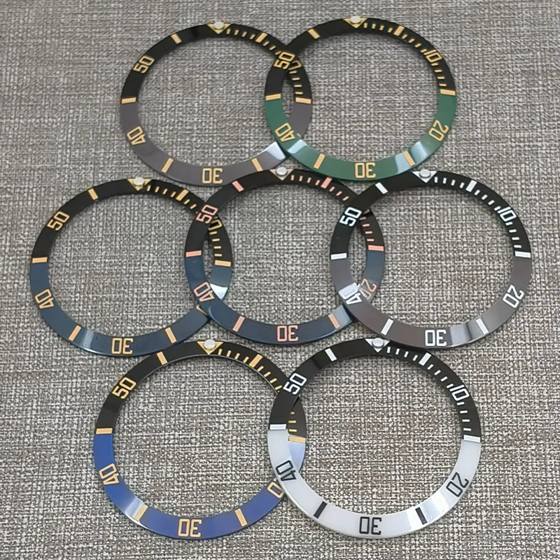 

38mmx30.7mm SKX007 Ceramic Curved Bezel Insert Fits SKX007 SKX009 SRPD SUB Case NH35 NH36 Movement Men's Watch Bezel Insert Ring