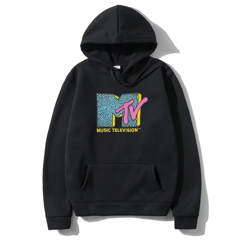 2026 New Model Men's Autumn-Winter Hoodie with MTV Print Set, Street Style Hoodie, Sports Leisure Wear