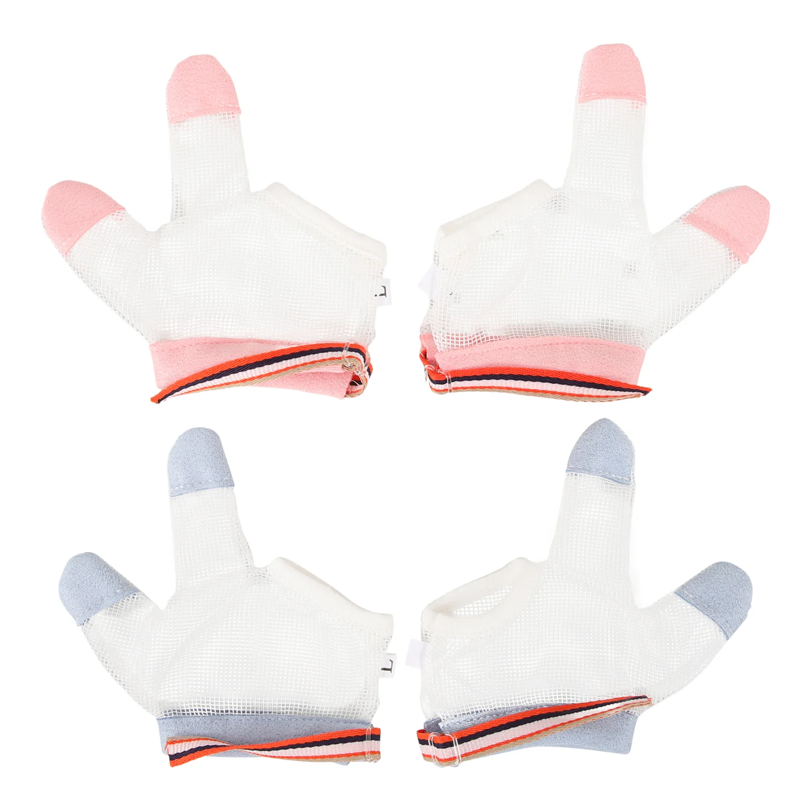 2 Pairs Finger Guard Anti-eating Gloves Child Nail Kits Cotton No Scratch Mittens Nylon Thumb Sucking Stopper Outdoor